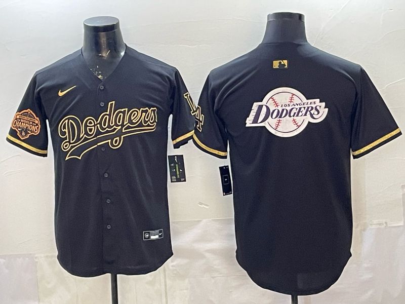 2026 Men Nike Los Angeles Dodgers Blank black gold Game MLB Jersey 0032